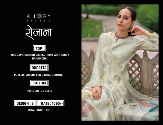 Rozana By Kilory Jam Cotton Digital Printed Dress Material Wholesale Shop In Surat